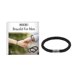 Hoexe Couple Bracelet PU Leather Rope Braided Men's And Women's Personalized Minimalist Style Couple Bracelet Fashion Accessories Hand Jewelry