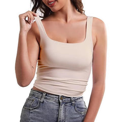 Square Collar Beauty Back Outer Wear Inner Wear Sleeveless Sling