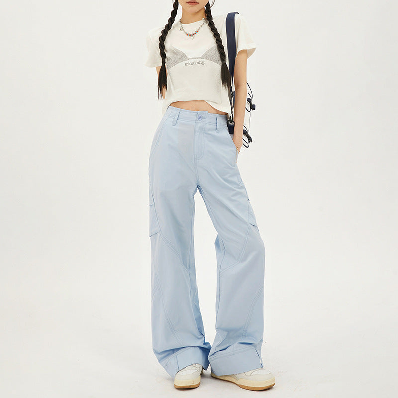 American Style Gorpcore Retro Loose Wide-leg Casual Pants Women