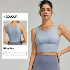 Yoga Clothing Top Vest With Chest Pad Hollow Shoulder Strap All-matching