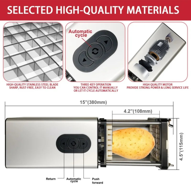 Electric french fry cutter machine – commercial household kitchen use