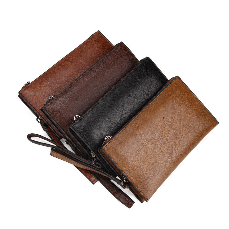Leather phone wallet bag for men – 4 color options casual business style