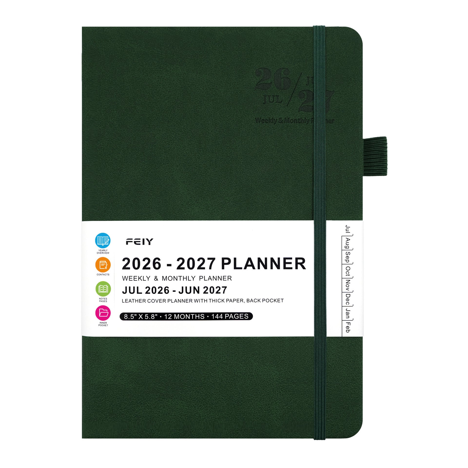 2026 2027 weekly planner notebook – business professional office use