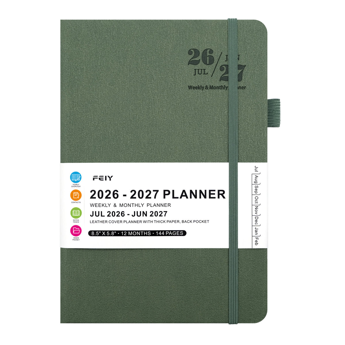 2026 2027 weekly planner notebook – A5 portable size desk use