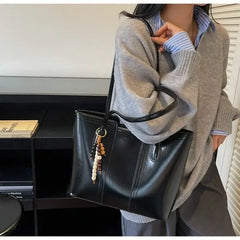 Ladies Crossbody Leather Bag with Multiple Pockets
