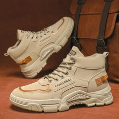 Mens High Top Hiking Boots Non Slip Outdoor Shoes