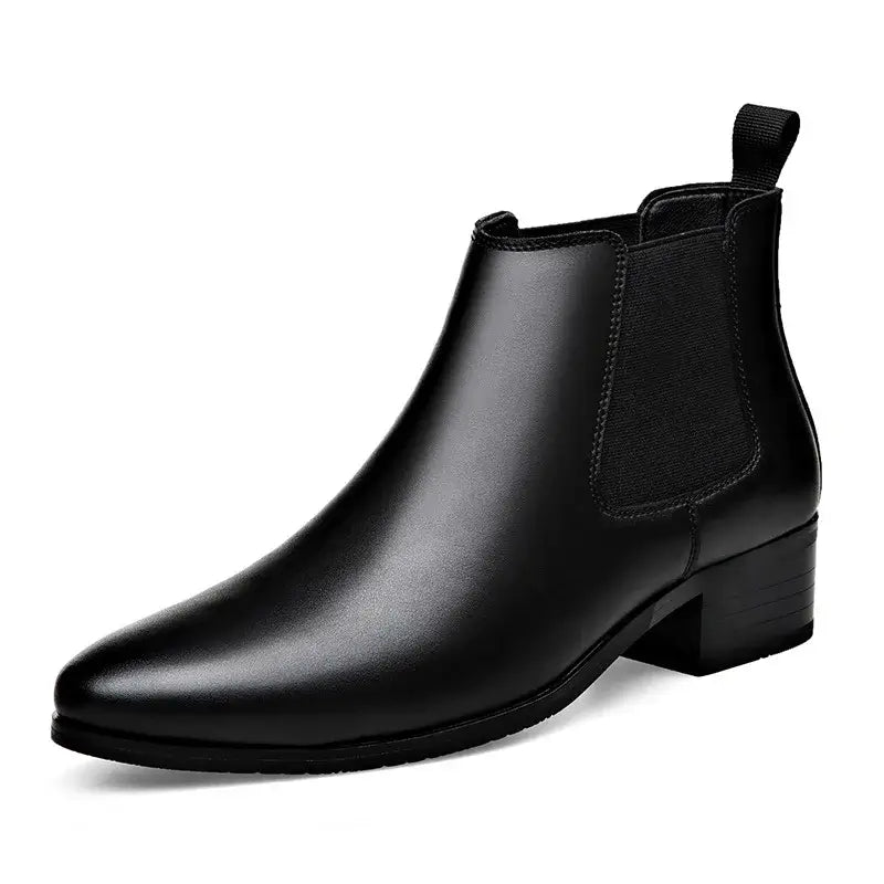 Mens Chelsea Dress Boots Classic Business Leather Style
