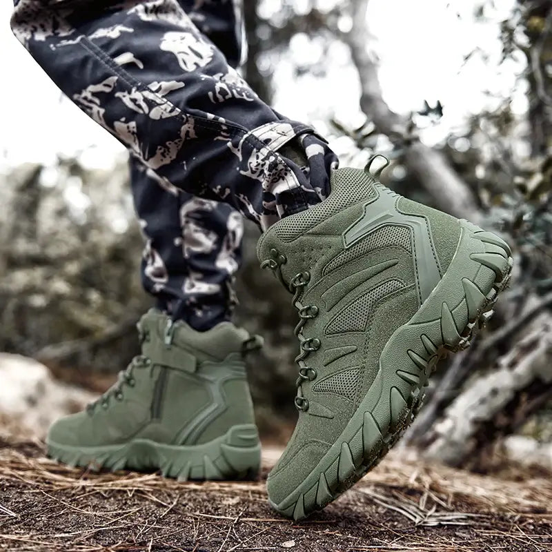 Mens Outdoor Hiking Boots Anti Wear Camping Shoes