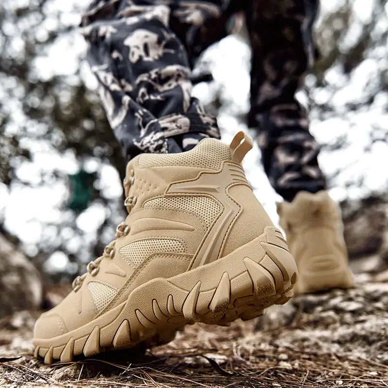 Mens Outdoor Hiking Boots Anti Wear Camping Shoes