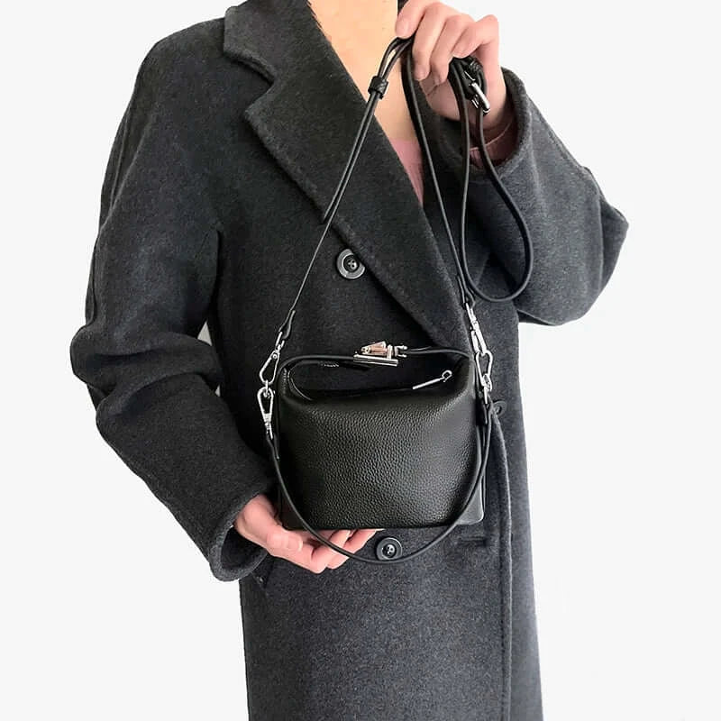 Womens Evening Clutch Bag Genuine Leather Crossbody