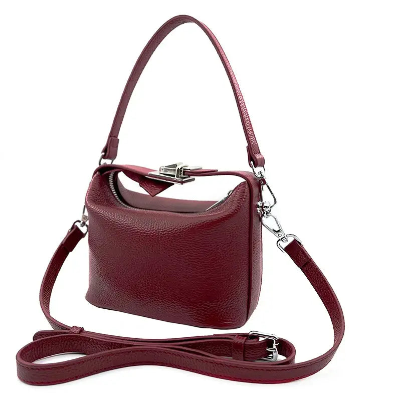 Womens Evening Clutch Bag Genuine Leather Crossbody